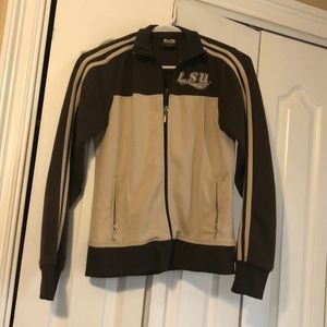 LSU full zip track jacket sz S